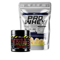 Whey Protein 1Kg Refil + Pré Treino Full Rage 300g - Pro Healthy