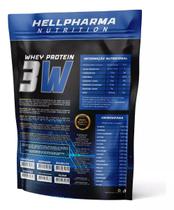 Whey Protein 3W 2Kg Hellpharma - Rende 40 Doses - Sabores