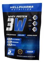 Whey Protein 3w 2kg Hellpharma - Rende 40 Doses