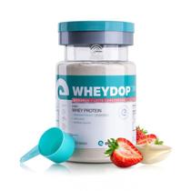 Whey Protein 3W 900g WheyDop Elemento Puro Sabor Morango com Leite Condensado
