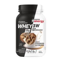 Whey Protein 3W Cookies And Cream 900g Cooper Energy 1 Pote Whey Protein 3W Cookies And Cream 900g Cooper Energy 1 Pote