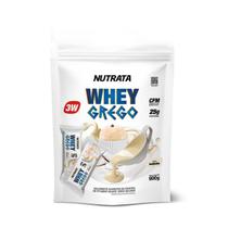 Whey Protein 3W Grego Sabor Beijinho Refil 900g Nutrata
