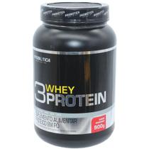 Whey Protein 3w Suplemento Proteina Morango Probiotica 900gr