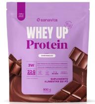 Whey Protein 3W UP Sabor Chocolate Belga Sachê de 900g para 30 Doses-Sanavita
