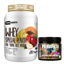 Whey Protein 3W Zero Açúcar Special Flavor 840g E Pré Treino Psikopata 100g Combo Academia Whey Protein 3W Zero Açúcar Special Flavor 840g E Pré Treino Psikopata 100g Combo Academia