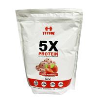 Whey Protein 5x Sabor Morango Refil 900g Titan