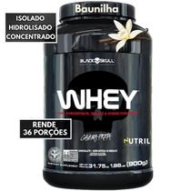 Whey Protein 900g Black Skull 3W Isolado Hidrolisado Concentrado Suplemento de Proteína Pote