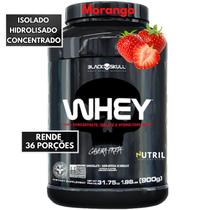 Whey Protein 900g Black Skull 3W Isolado Hidrolisado Concentrado Suplemento de Proteína Pote