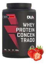 Whey Protein 900g Morango 20g De Proteína Por Dose Concentrado Dux