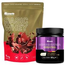 Whey Protein Basic 1Kg + Creatina Pura 100g Creapure Growth Whey Protein Basic 1Kg + Creatina Pura 100g Creapure Growth
