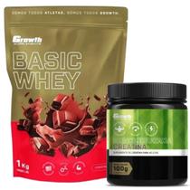 Whey Protein Basic 1Kg + Creatina Pura 100g Growth