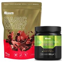 Whey Protein Basic 1Kg + Creatina Pura 250g Growth Whey Protein Basic 1Kg + Creatina Pura 250g Growth