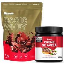 Whey Protein Basic 1Kg + Creme De Avelã Fit 500g Growth