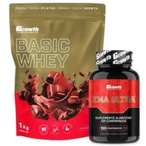 Whey Protein Basic 1Kg + Zma Ultra 120 Caps Growth