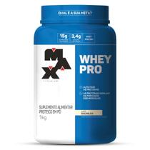 Whey Protein Baunilha Concentrado Max Titanium Pro - 1kg - MAXTITANIUM