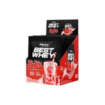 Whey Protein Best Whey Display com 15 sachês de 35g Sabor Milkshake de Morango Bob s