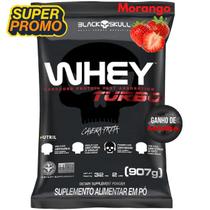Whey Protein Black Skull 907g Concentrado TURBO Proteína para Ganho de Massa e Crescimento Muscular