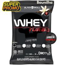 Whey Protein Black Skull 907g Concentrado TURBO Proteína para Ganho de Massa e Crescimento Muscular