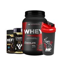 Whey protein chocolate + pré treino blueberry creatina + coq Whey protein chocolate + pré treino blueberry creatina + coq