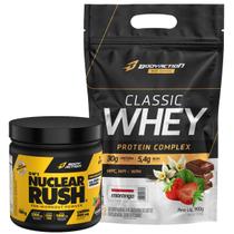 Whey Protein Classic 900g + Pré Treino Nuclear Rush 100g Bodyaction