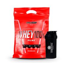 Whey Protein Concentrado 100 Pure 900g - Integralmedica + Coqueleteira Essential