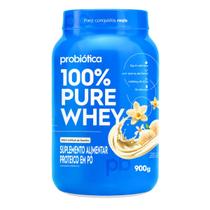Whey Protein Concentrado 100% Pure Baunilha 21g De Proteína 900g Pote Probiótica Whey Protein Concentrado 100% Pure Baunilha 21g De Proteína 900g Pote Probiótica
