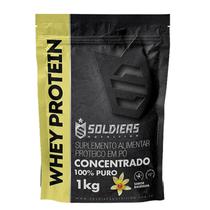 Whey Protein Concentrado 1Kg - Baunilha - Importado - Soldiers Nutrition