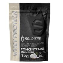 Whey Protein Concentrado 1kg - Beijinho - 100% Importado - Soldiers Nutrition