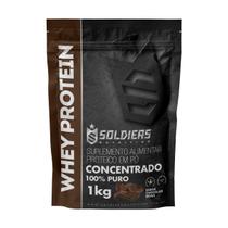 Whey Protein Concentrado 1kg - Chocolate Belga - Importado - Soldiers Nutrition