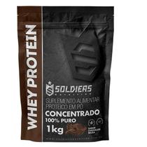 Whey Protein Concentrado 1kg - Chocolate Belga - Importado - Soldiers Nutrition