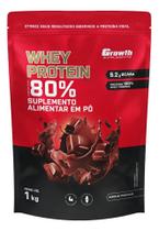 Whey Protein Concentrado 1kg Growth Supplements Sabor Chocolate