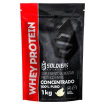 Whey Protein Concentrado 1Kg - Natural - 100% Puro Importado - Soldiers Nutrition