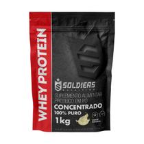 Whey Protein Concentrado 1Kg - Natural - 100% Puro Importado - Soldiers Nutrition