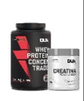 Whey protein concentrado 900g + creatina monohidratada pote 300g dux nutrition