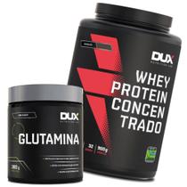 Whey protein concentrado 900g + glutamina 300g - dux