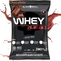 Whey Protein Concentrado 907g Black Skull TURBO Refil para Ganho de Massa e Energia Whey Protein Concentrado 907g Black Skull TURBO Refil para Ganho de Massa e Energia
