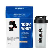 Whey Protein Concentrado Cookies & Cream 900g Mix + Coqueteleira 700ml Max Titanium