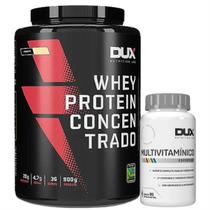 Whey Protein Concentrado Dux 900g + Multivitamínico Dux 90 cápsulas