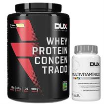 Whey Protein Concentrado Dux 900g + Multivitamínico Dux 90 cápsulas