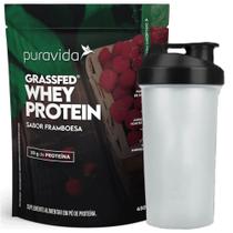 Whey Protein Concentrado Framboesa 450g Coquetelera PuraVida Whey Protein Concentrado Framboesa 450g Coquetelera PuraVida