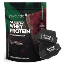 Whey Protein Concentrado Framboesa 450g Luva - PuraVida Whey Protein Concentrado Framboesa 450g Luva - PuraVida
