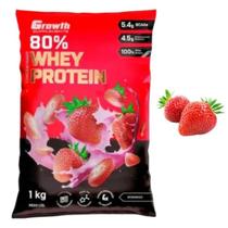 whey protein concentrado growth 1kg sabor morango