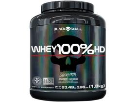 Whey Protein Concentrado Hidrolisado Isolado - Black Skull 100% HD 1,8kg Morango