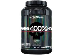 Whey Protein Concentrado Hidrolisado Isolado - Black Skull 100% HD 900g Morango