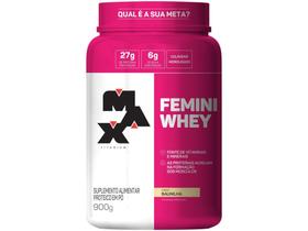 Whey Protein Concentrado Hidrolisado Isolado - Max Titanium Femini Whey 900g Baunilha