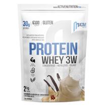 whey protein concentrado isolado hidrolisado 3w 2kg activenutrition - Baunilha - Active Nutrition