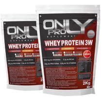 Whey Protein Concentrado Isolado Hidrolisado 3W 2Kg Morango