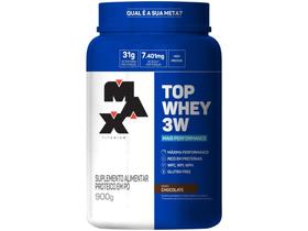 Whey Protein Concentrado Isolado Hidrolisado - Max Titanium Top Whey 3W 900g Chocolate