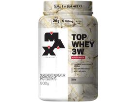 Whey Protein Concentrado Isolado Hidrolisado - Max Titanium Top Whey 3W 900g Leite