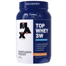 Whey Protein Concentrado Isolado Hidrolisado - Max Titanium Top Whey 3W 900g Vitamina de Frutas